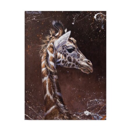Michael Jackson 'Giraffe Portrait Centered' Canvas Art,24x32